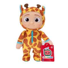 CoComelon little plush JJ giraffe cuddly toy for on-the-go play.