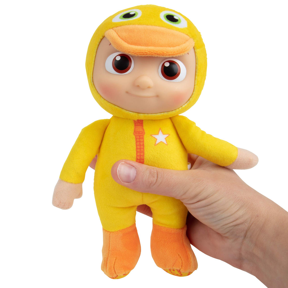 Licensed CoComelon merchandise shown with soft materials and child-friendly design.