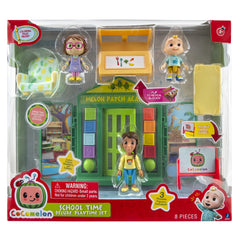 CoComelon walls create a classroom backdrop for adventures.