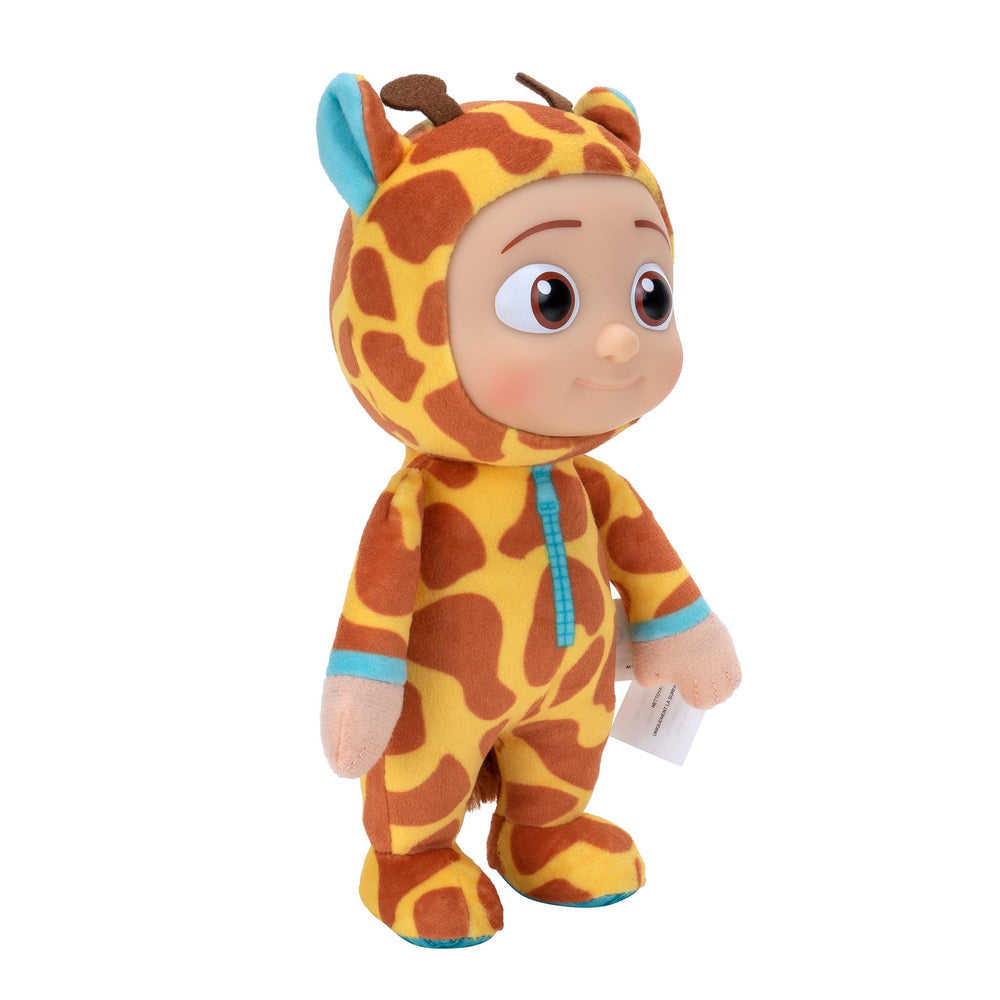 CoComelon soft-material JJ giraffe plush for safe, comforting hugs.