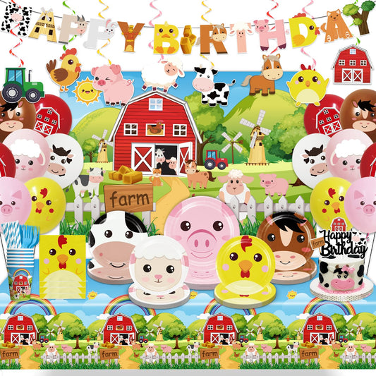 Cocomigo farm banner adds playful charm to a kid's birthday party.