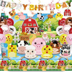Cocomigo farm banner adds playful charm to a kid's birthday party.