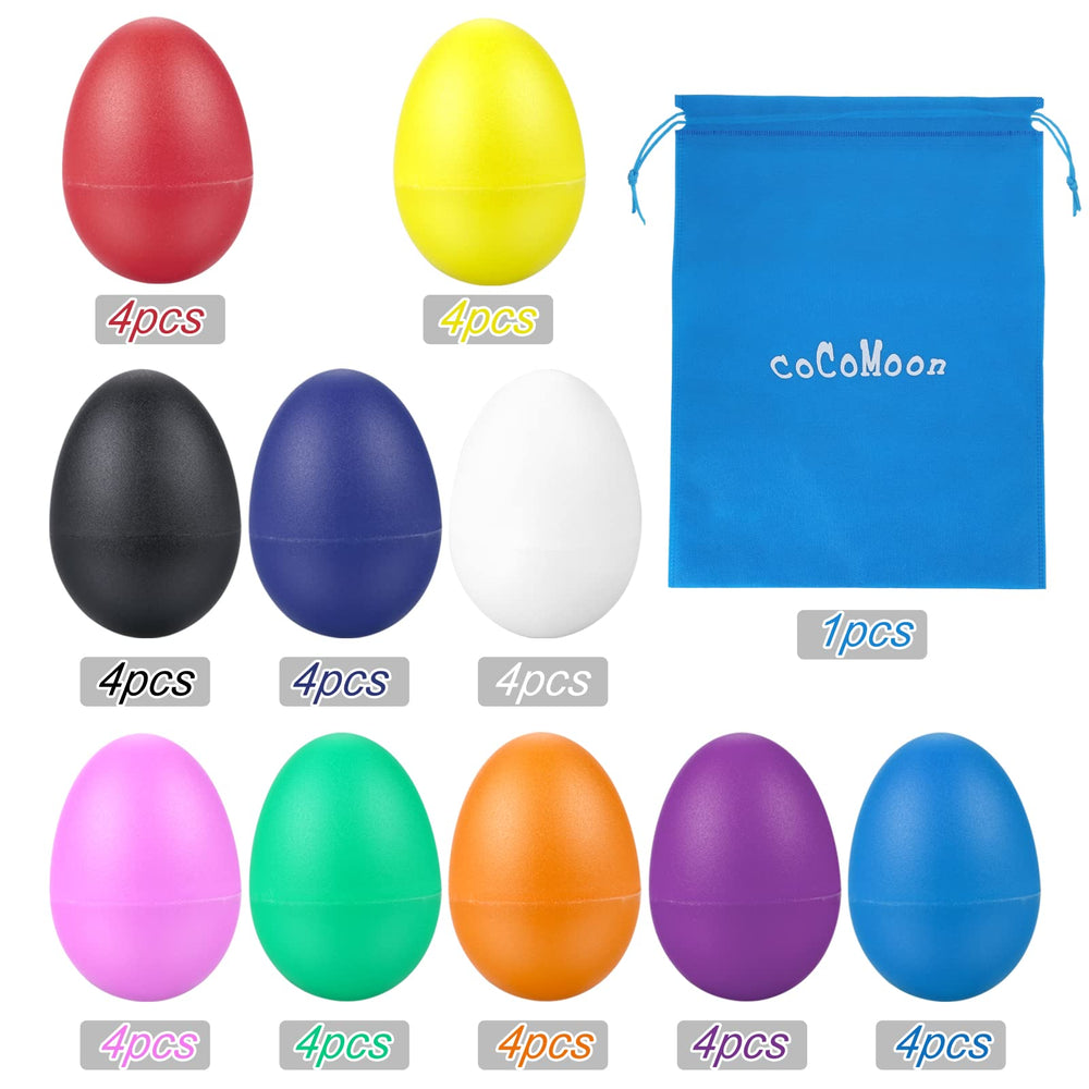 COCOMOON Easter egg shakers in ten colors inspire group rhythm activities