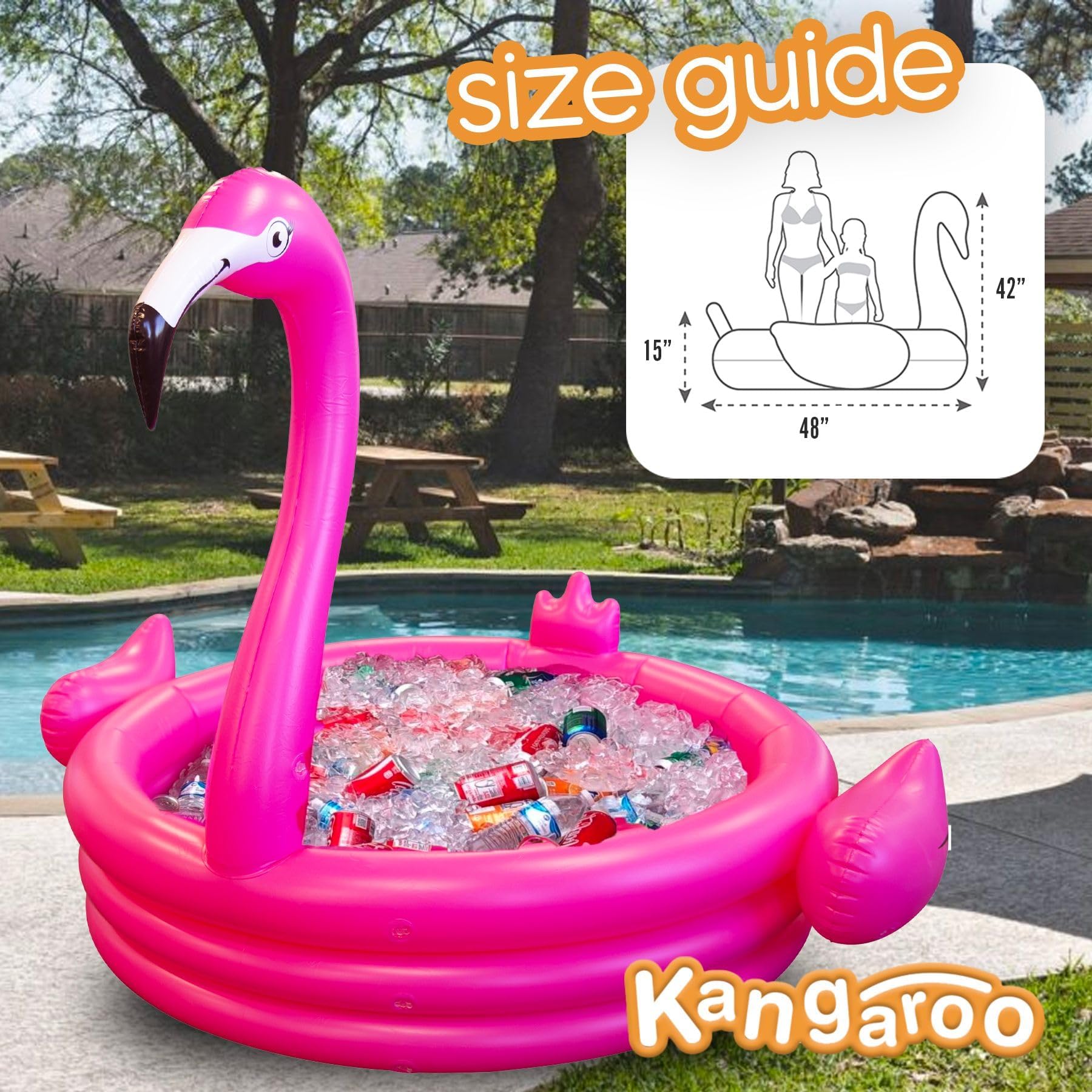 Coconut Float Realistic Flamingo Look makes playtime feel tropical