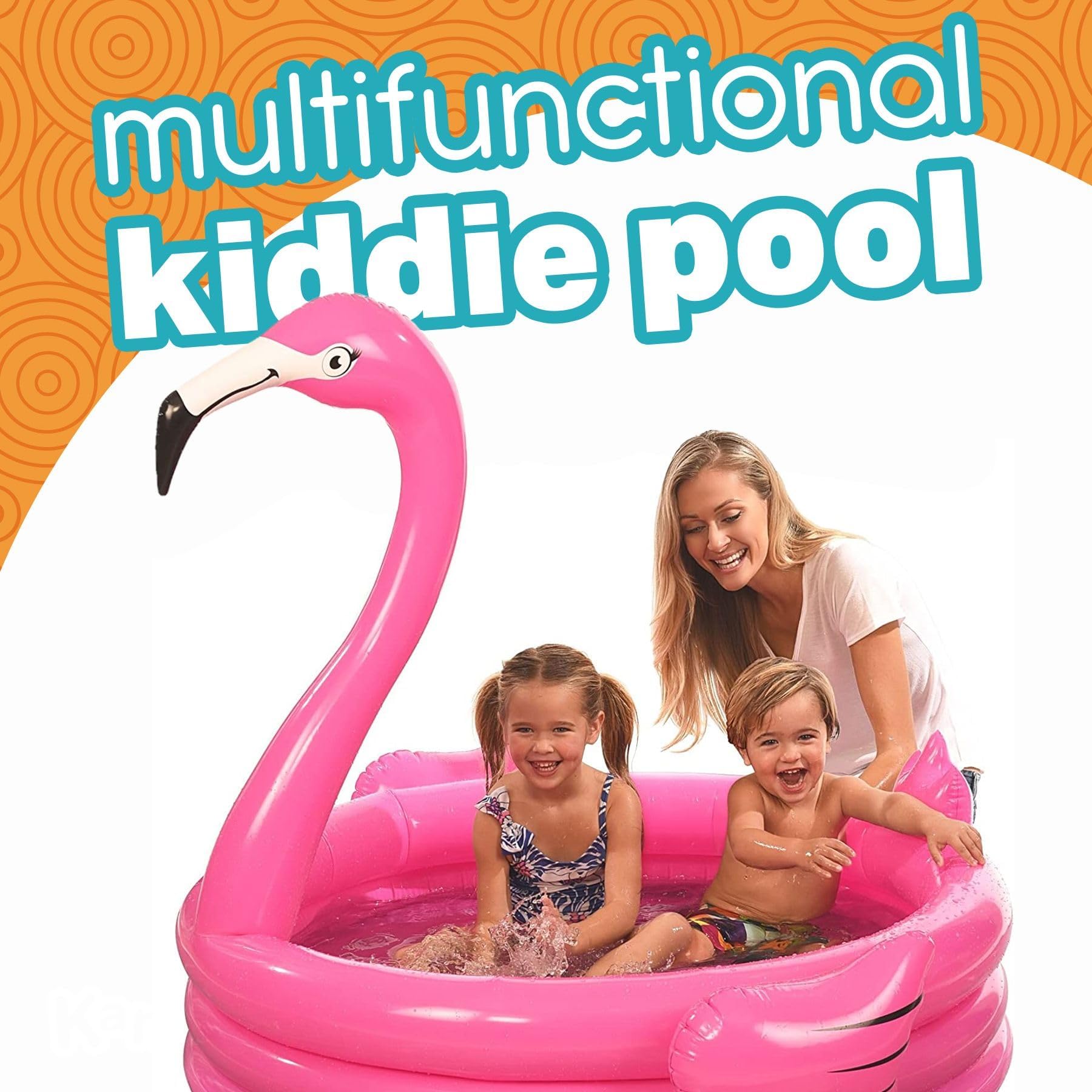 Coconut Float Flamingo Pool Wings and Tail provide playful, lifelike look for kids