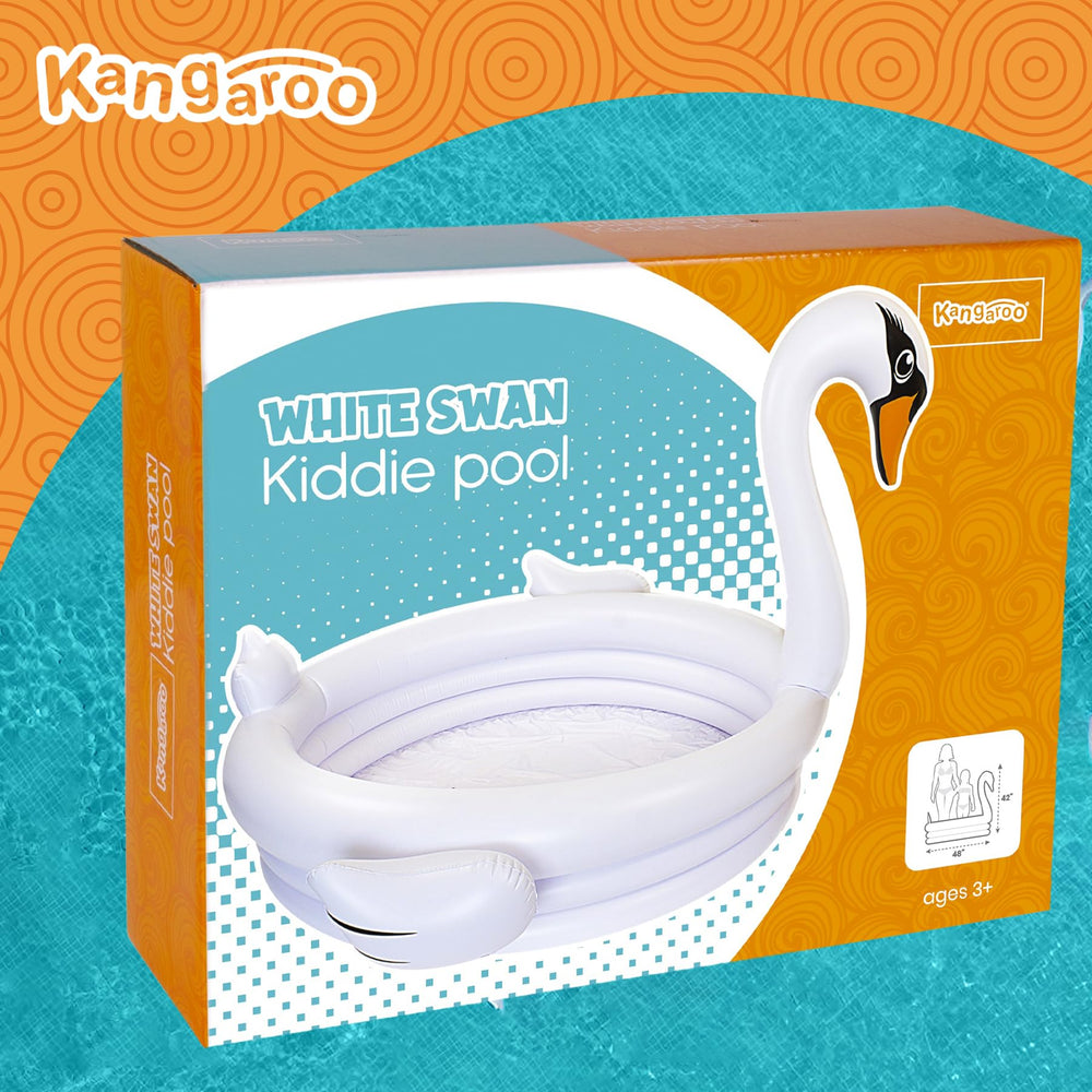 Coconut Float White Swan inflatable pool quick inflation valve enables fast setup