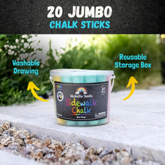 CocoNut Outdoor bright rainbow chalk provides washable, kid friendly outdoor painting sessions.