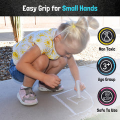 CocoNut Outdoor chalk is non toxic and easy to clean after play.