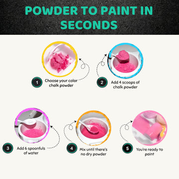 CocoNut Outdoor color-mixing chalk for creating personalized hues during art time.