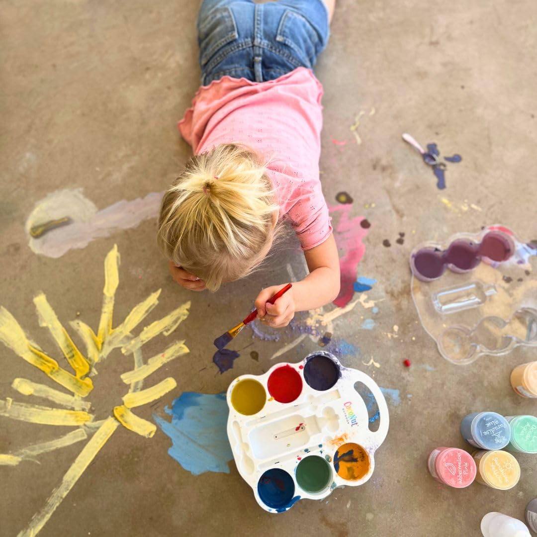Two paintbrushes included for easy painting and color blending