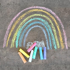 CocoNut Outdoor chalk colors inspire creative hopscotch and letter tracing.
