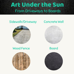 CocoNut Outdoor sidewalk chalk paint set highlighting easy water-mix in seconds for quick art.
