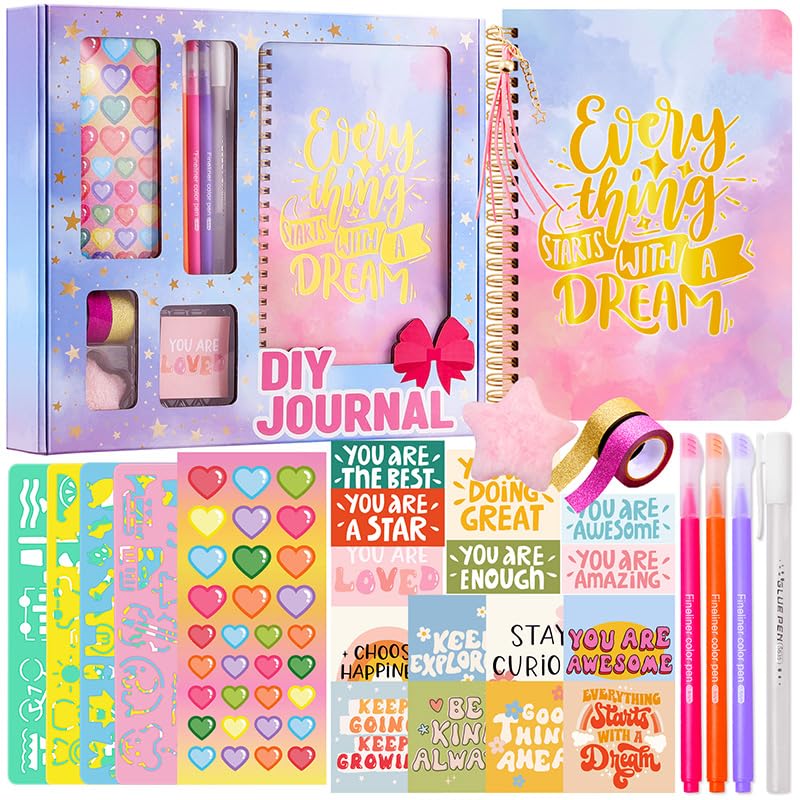 Cocostar DIY Journal Kit spiral journal for girls to capture daily memories