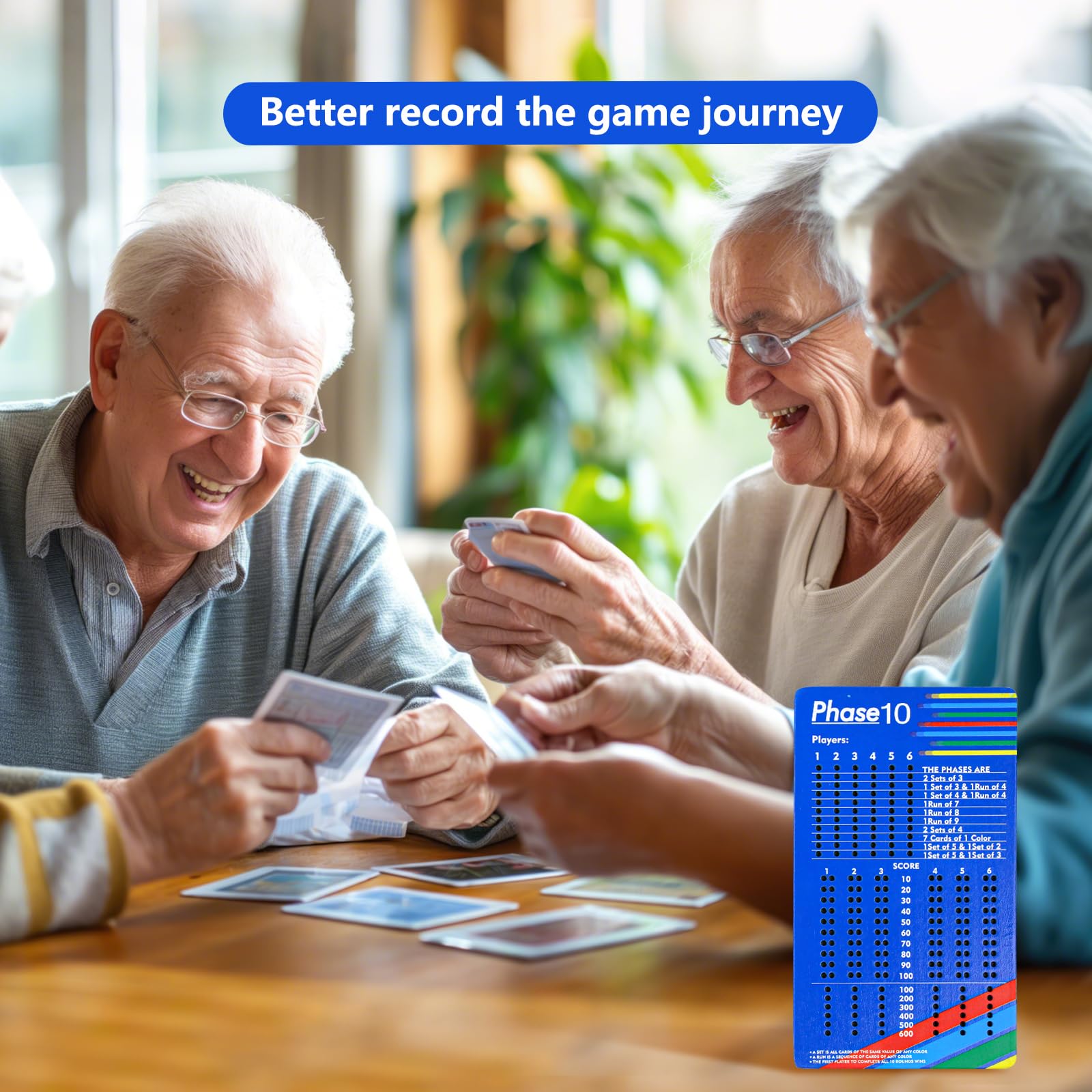 Cogniplay phase and score tracking in one reusable board for family game nights.