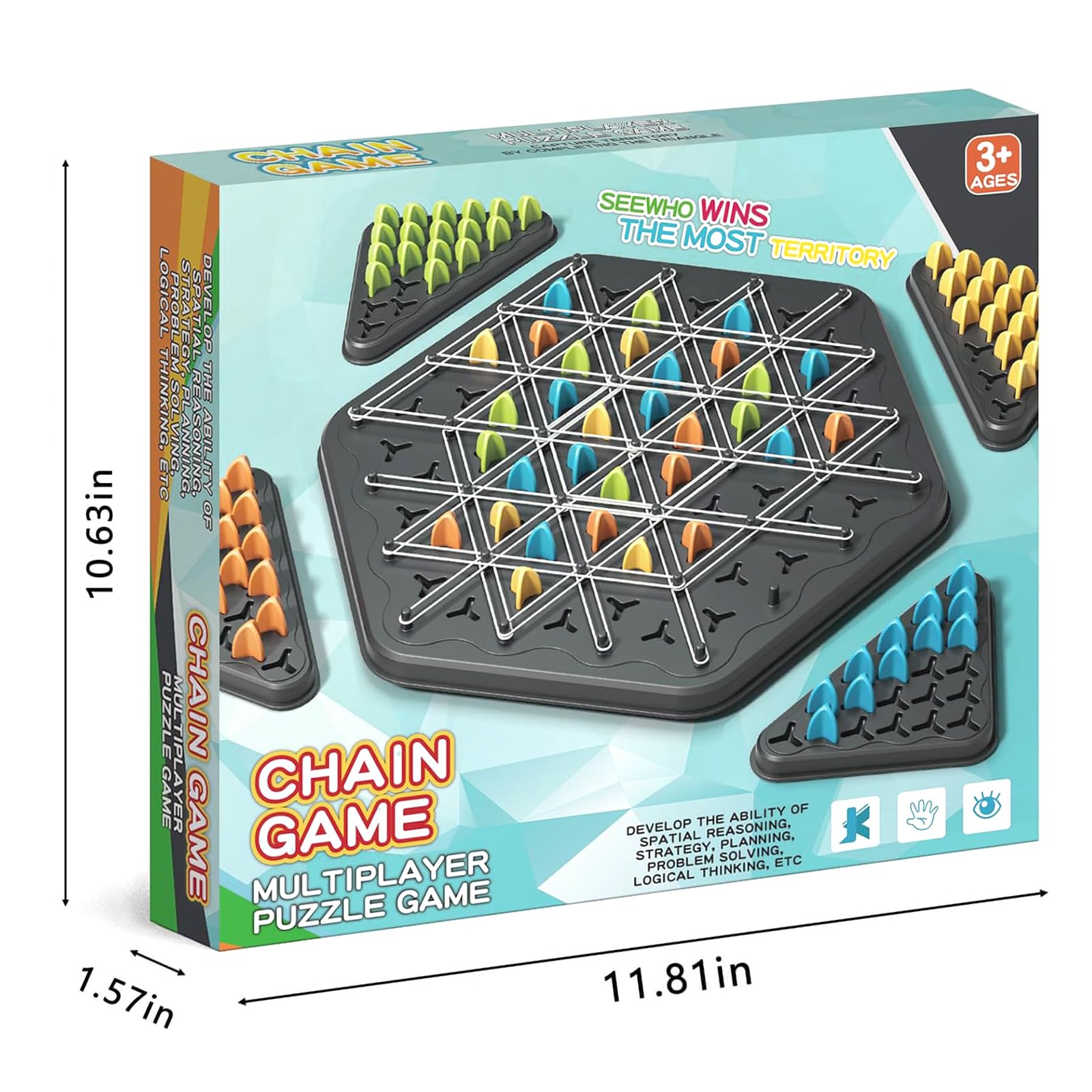 COHHFWPD Chain Triangle Chess Game players in action illustrate evolving strategy.