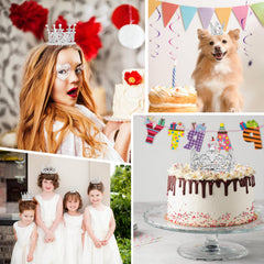 COIDEA crown toppers for party decor and bouquet accents