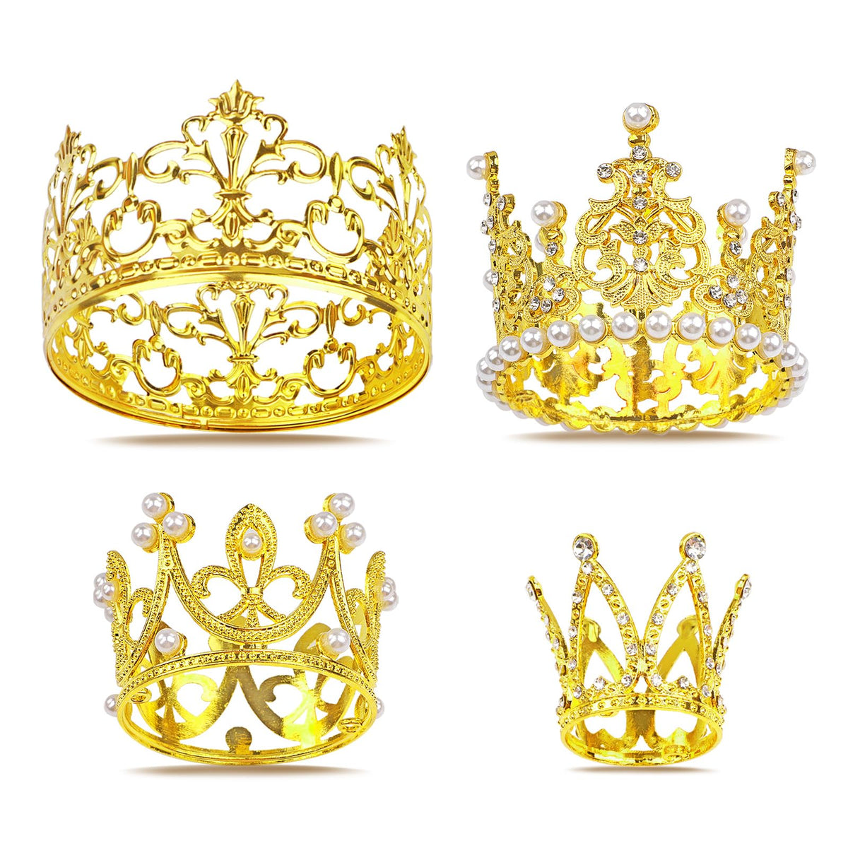 COIDEA gold crown topper for cake adds sparkling elegance to celebrations