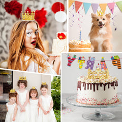 COIDEA gold crown topper for wedding decor and party styling
