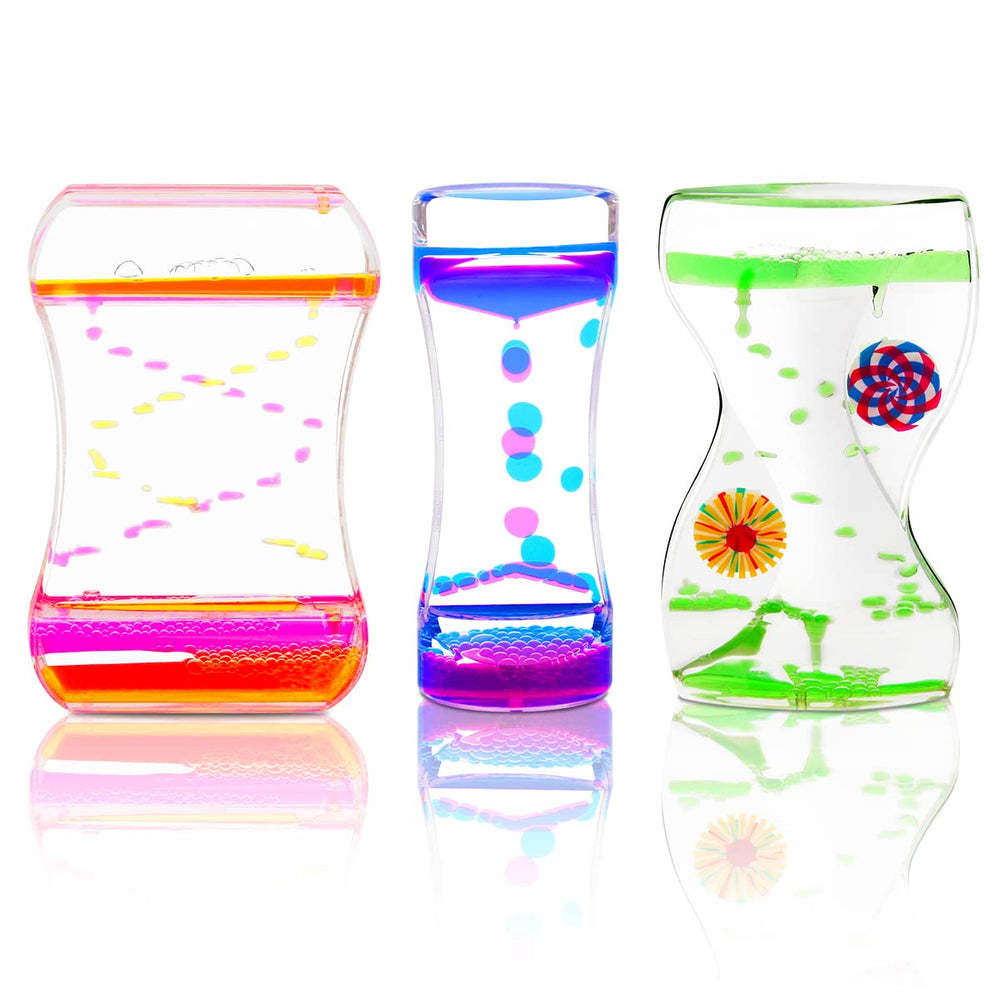 Coitak liquid motion bubbler timer with colorful bubbles for sensory play.