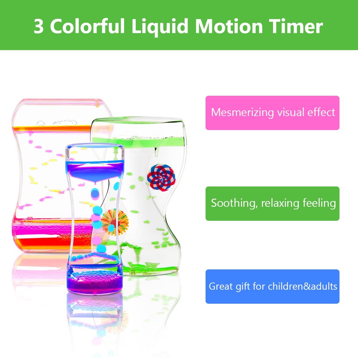 Coitak 3-pack bubbler timer is portable for desk use and focus breaks.