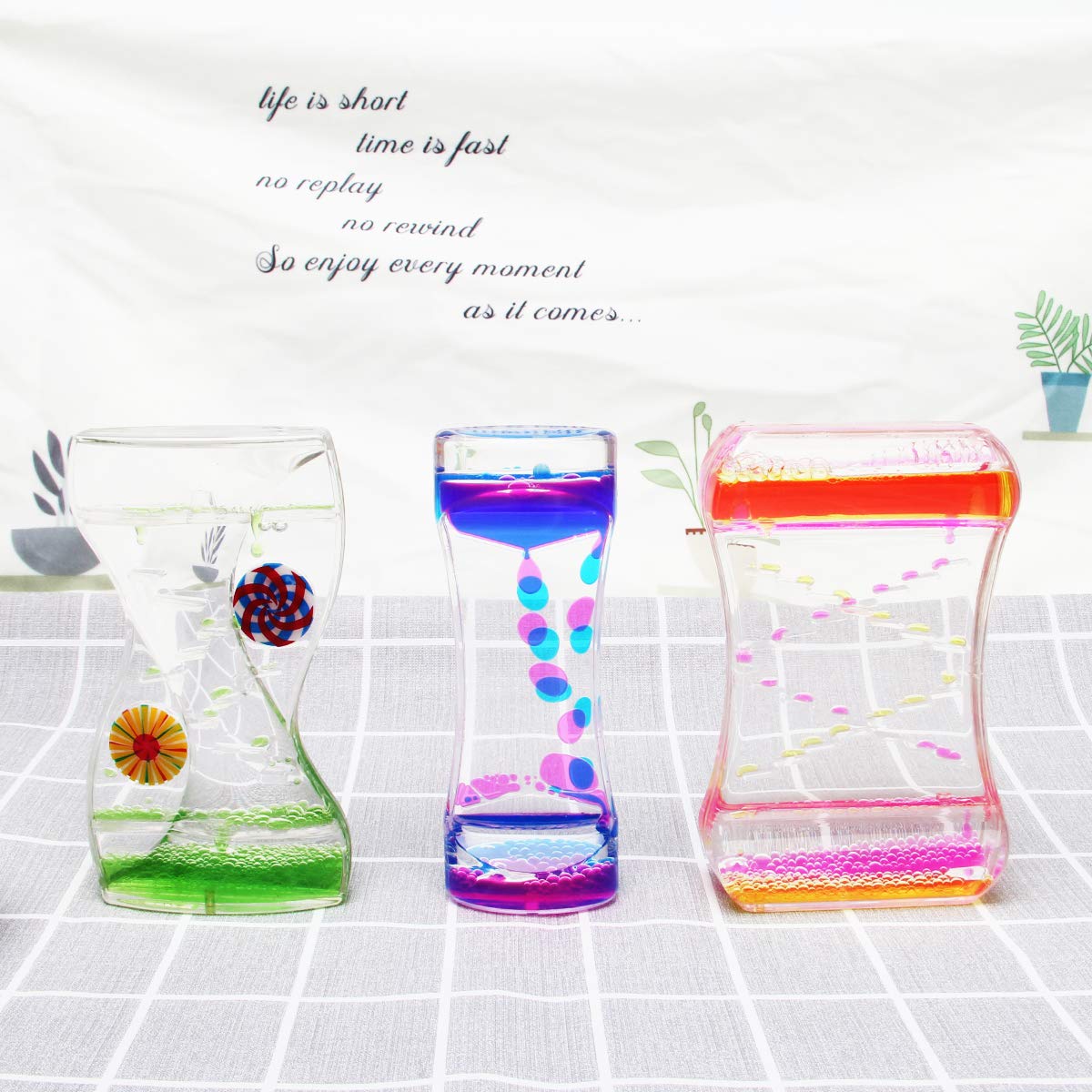 Coitak bubble timer provides sensory visuals for tabletop entertainment.