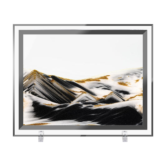 Coitak moving sand art picture closeup on desk for calming focus