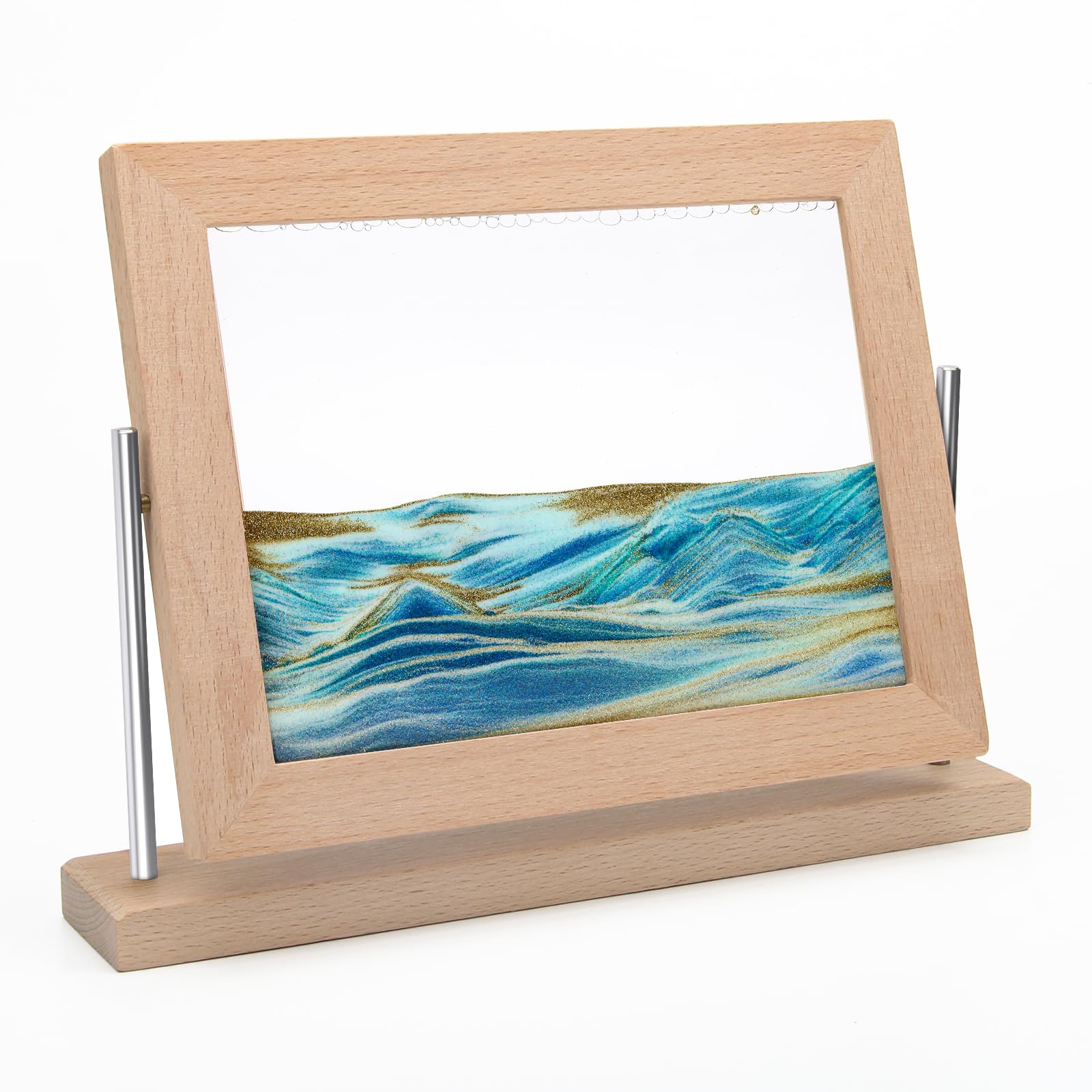 Coitak moving sand art picture with swirling clouds for a calming desk focal point.
