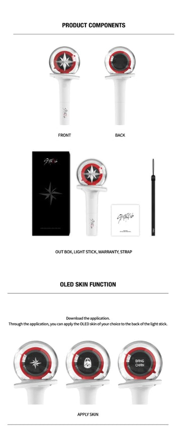 Cokodive Stray Kids Light Stick Ver2 LED illumination highlights vibrant show moments.