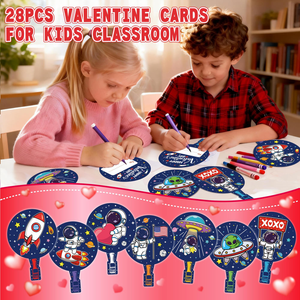 Kids using COKOKA LED finger lights during a valentines activity
