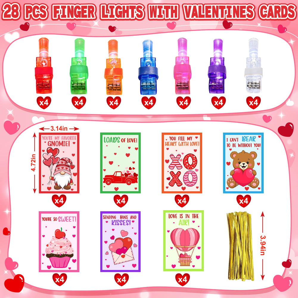 COKOKA customizable Valentines cards paired with lights for exchanges