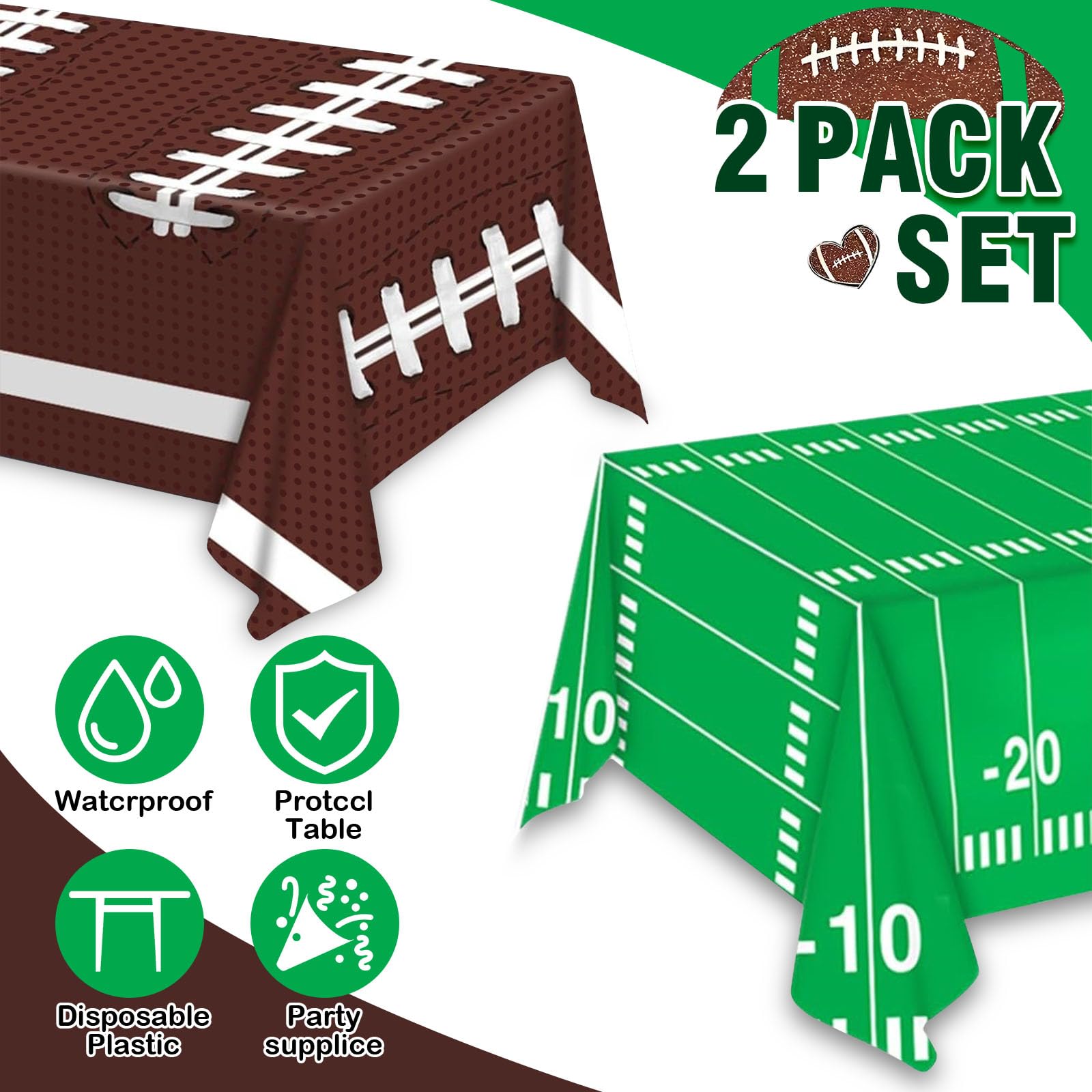 Cokoness waterproof and oil-proof tablecloth protects surfaces.