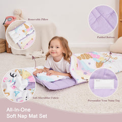 Cokouchyi nap mat roll-and-go design with strap and storage bag for daycare.