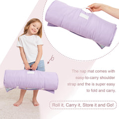 Cokouchyi nap mat blanket with microfiber fleece provides warm, gentle touch.