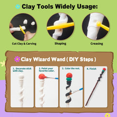 Col-Pary DIY Wands shown with wooden cores ready for personalized designs