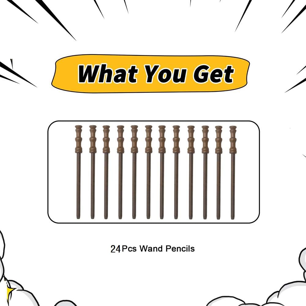 Col-Pary wand pencils writing and drawing like real pencils with a magical wand design.