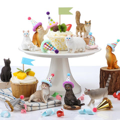 Colingmill cat birthday toppers add playful cat figures to your cake