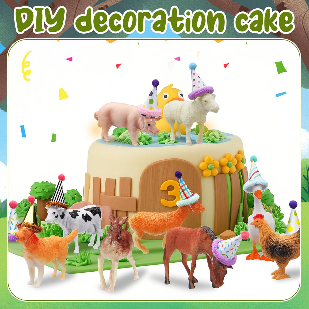 Colingmill colorful animal toppers brighten birthday cupcakes