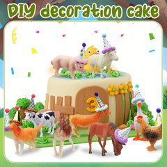 Colingmill colorful animal toppers brighten birthday cupcakes