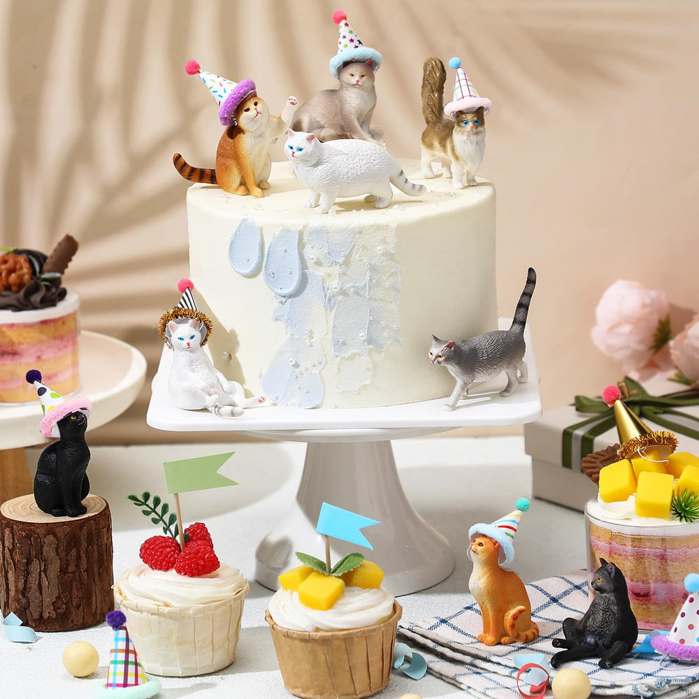 Colingmill mini birthday hat toppers brighten cupcakes for celebrations