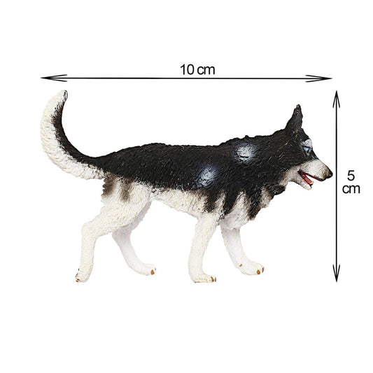Collect A Siberian Husky toy figure side pose emphasizes motion and durability for imaginative role-play.