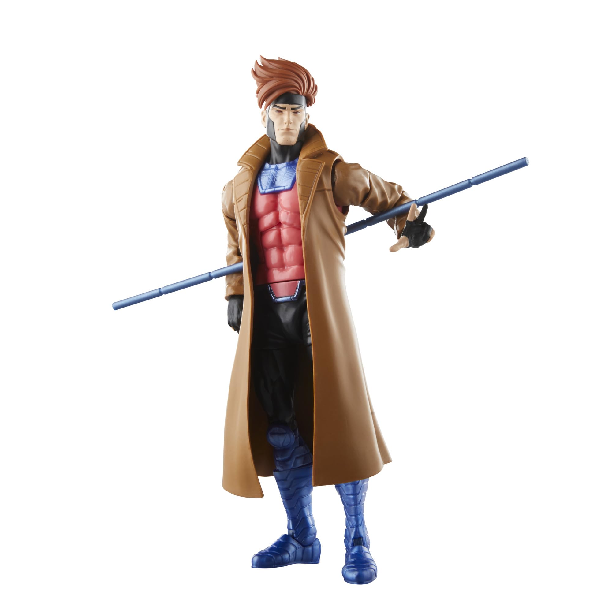 Collectible Marvel Legends Gambit on display base and stand