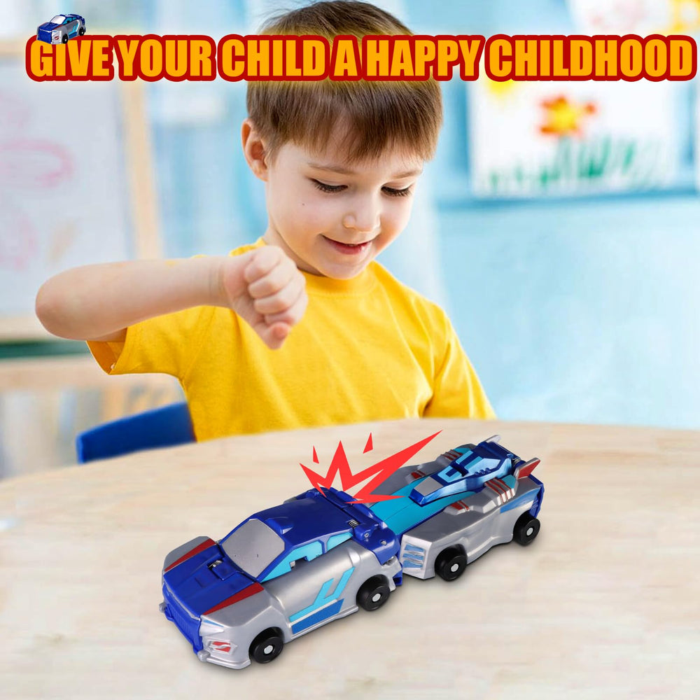 Collision Transforming Dinosaur Car Toy – blue dino party favors invite group play and sharing.