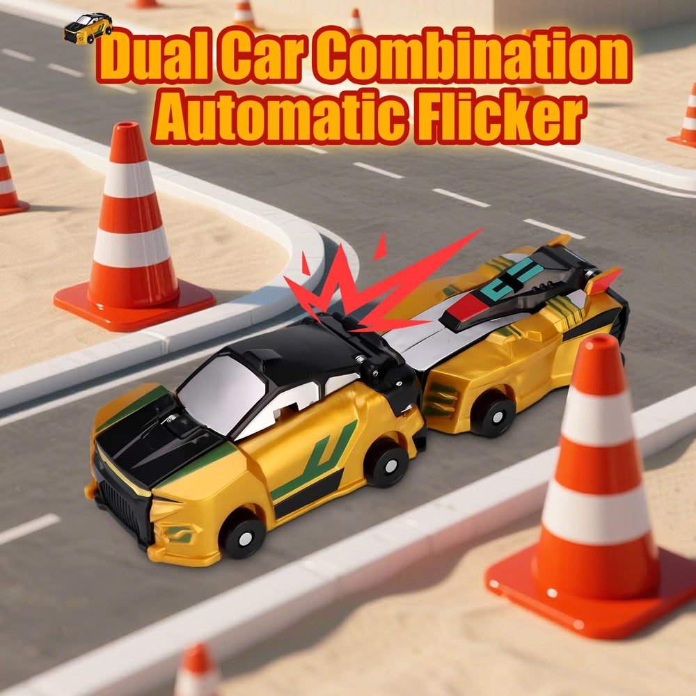 Collision Transforming Dinosaur Car Toy magnetic action promotes hands-on skill building