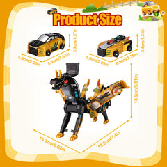 Collision Transforming Dinosaur Car Toy durable ABS construction for indoor and outdoor play