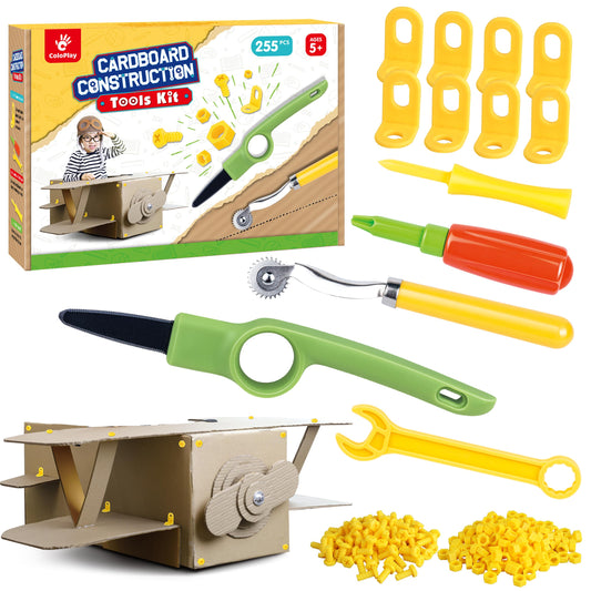 ColoPlay 355 cardboard tools set for kids cutting safely