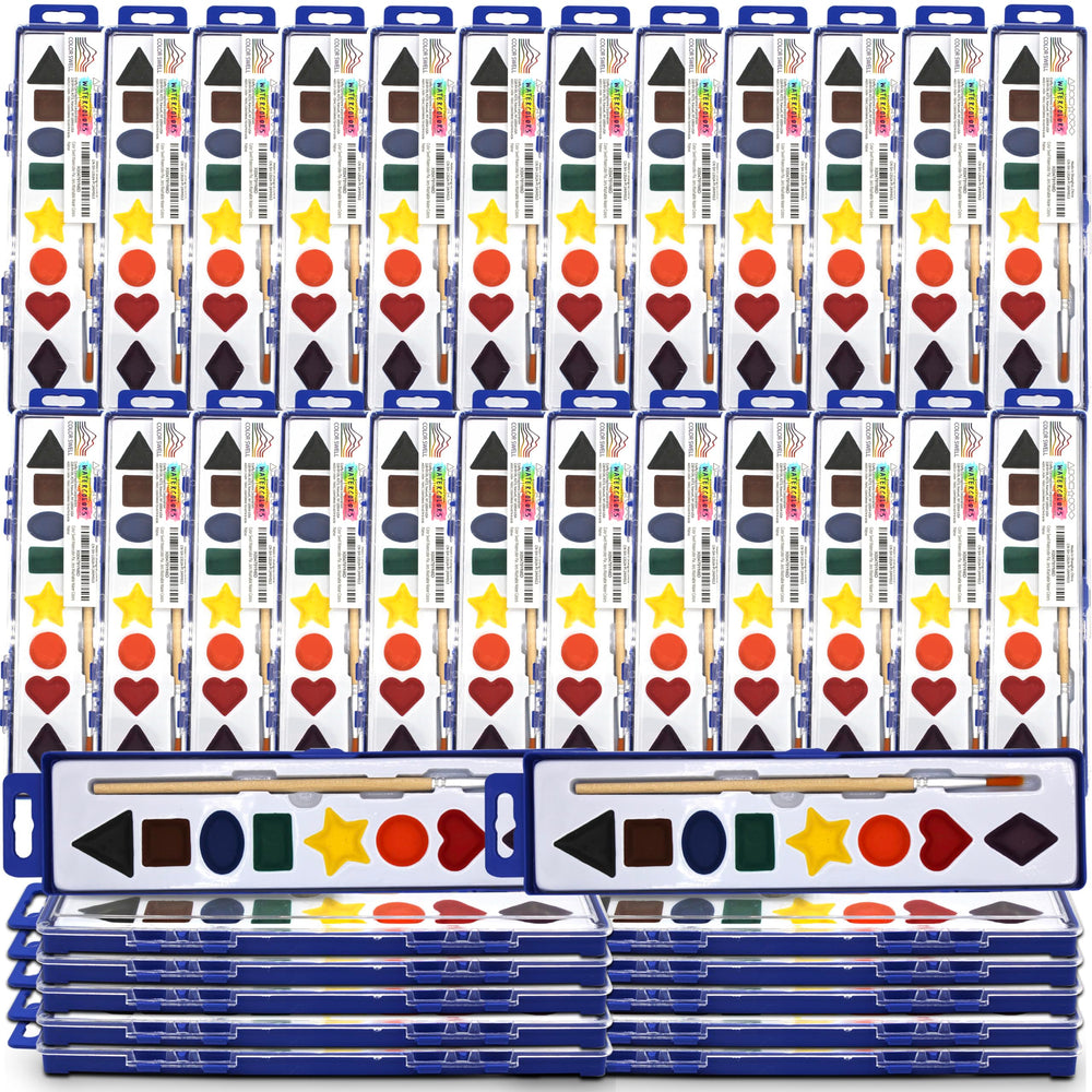 Color Swell bulk watercolor set with 36 colors ready for vibrant art projects