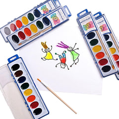 Color Swell color mixing projects with rich pigment on paper
