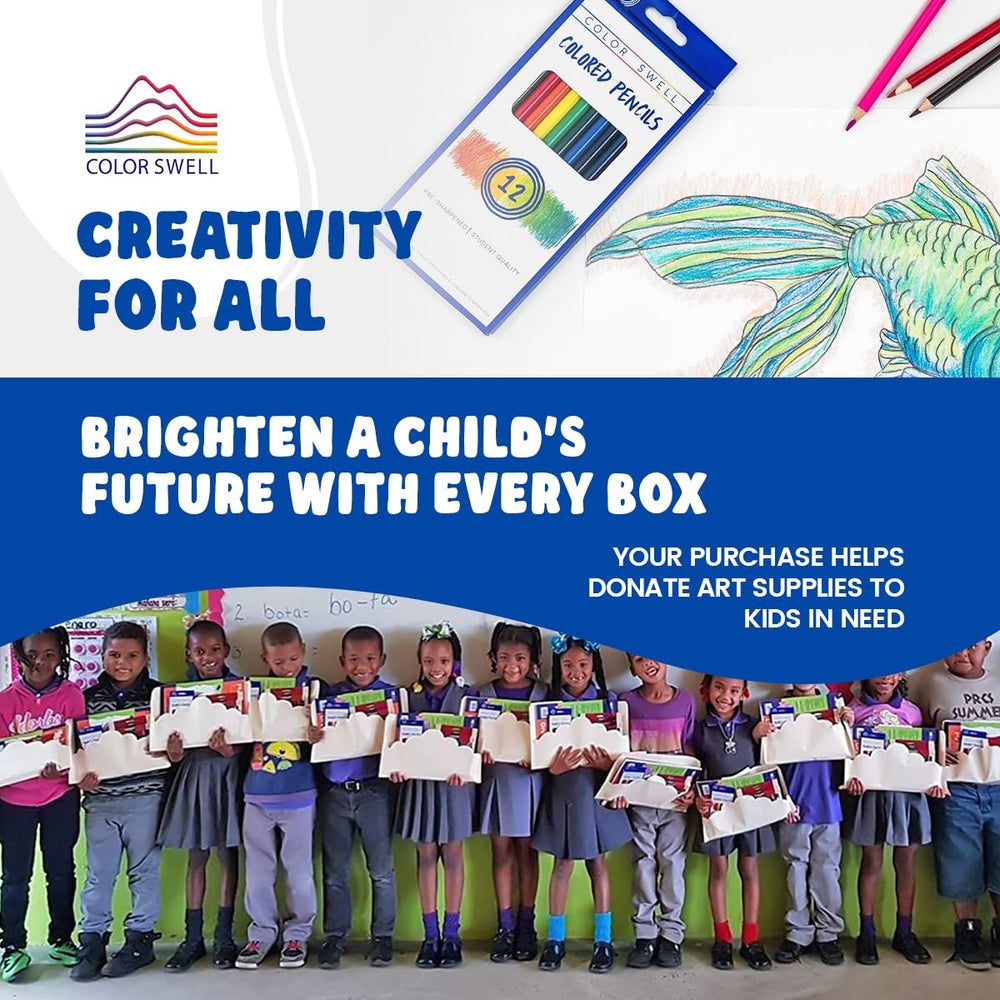 Color Swell storage box keeps pencils organized between classes and activities.