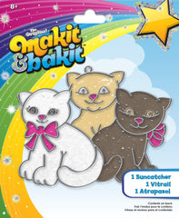 Colorbok Makit & Bakit glittering suncatcher kittens in sunlight for playful room decor.