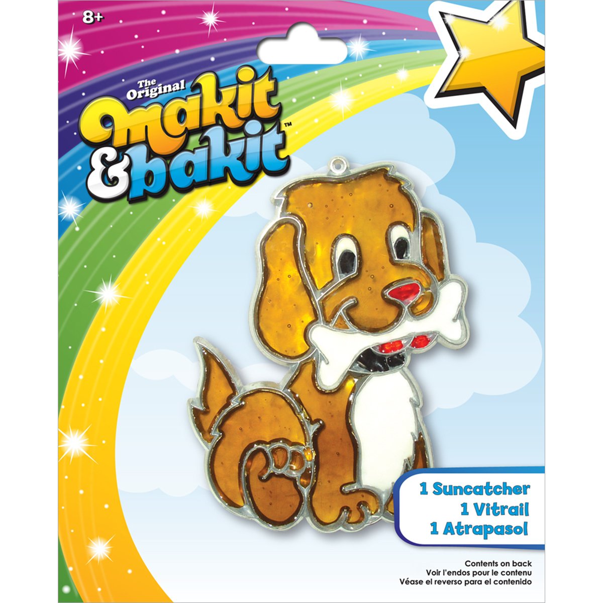 Colorbok Makit Bakit suncatcher puppy bone brightens windows with colorful light